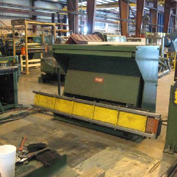 48"Rowe, 14 gauge CTL line,20000 lb.,straightener,coil car,flattner,conveyor,shear,’89