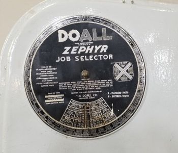 20.5"DoAll#MP-20, 41 x 32 table,1500-10000 FPM,power feed &amp; table tilt,low price,#10361