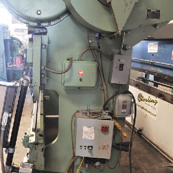 65 Ton,Verson#208-65, mechanical, 10â€™ OA, electric foot pedal, Protech Eagle eye light curtains, used, #A4236