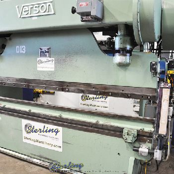 65 Ton,Verson#208-65, mechanical, 10â€™ OA, electric foot pedal, Protech Eagle eye light curtains, used, #A4236