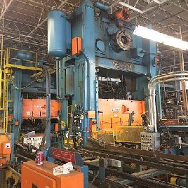 600 Ton,Verson#S2-600-96-60T, 18" str,35 SH,10 adj, 96 x 60 bed, A/C &amp; brake,’73