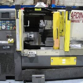 Hardinge#CONQUEST-T51, Fanuc 18T,26" swing,8 chuck,2 bar,20 HP,10 station turret.1996
