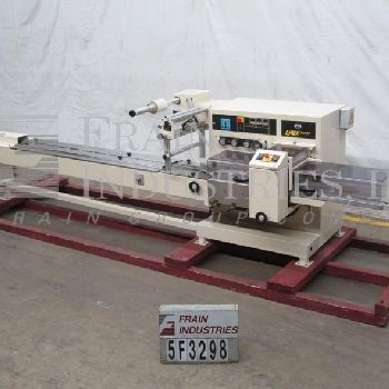 Ilapak#LYNX-SUPER, automatic, 1-up, horizontal wrapper, 40-100 products per minute, with 78" lugged infeed conveyor