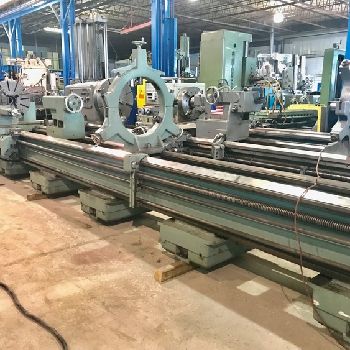 40" x 20’Lansing#G, engine lathe,30 SOCS,in/mm threading,4-jaw 28 chuck,30 HP,1975
