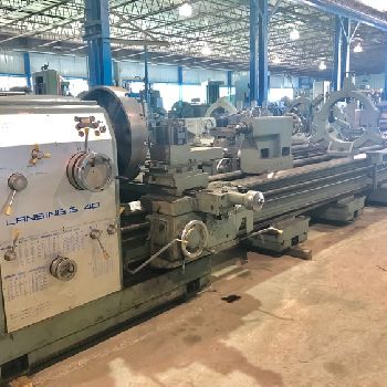 40" x 20’Lansing#G, engine lathe,30 SOCS,in/mm threading,4-jaw 28 chuck,30 HP,1975