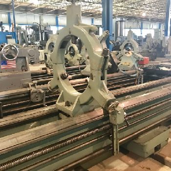 40" x 20’Lansing#G, engine lathe,30 SOCS,in/mm threading,4-jaw 28 chuck,30 HP,1975