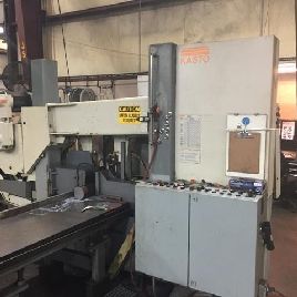 20.5 "x 20.5 Kasto # HBA-520AU, sierra de cinta horiz automática, hoja 285 x 2 x .050, 55-410 FPM, 7.5 HP, 1997, # 10649