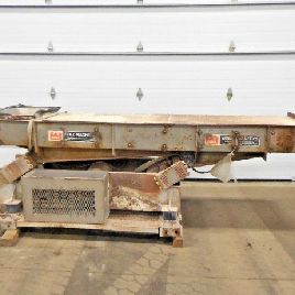 Eriezvibratory feeder, 28" x 17-1/2 top opening, 28 x 9-1/2 bottom outlet, 5 HP, 1730 RPM, 3 Ph. 230/460 V. (2 available)