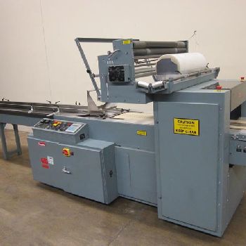 Shanklin#F4A, automatic, continuous motion, flow thru wrapper, 20-75 packages per minute