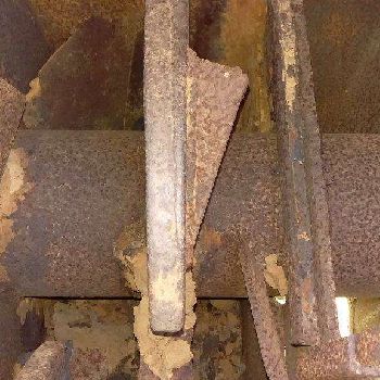 K-Sanderson, Nara #NPD-6W Paddle Dryer, CS, 150# steam heated, 2-rotors, 261 sq.ft., jacketed, sludge dryer, #1271568 (2 available)