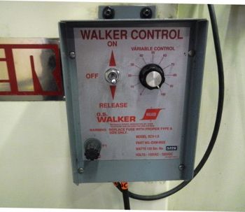 6" x 18Acer#SUPRA-618-AHII, hyd table,2-Axis DRO,Walker fine line elec chuck,clnt,’15