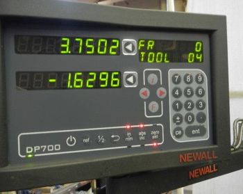 6" x 18Acer#SUPRA-618-AHII, hyd table,2-Axis DRO,Walker fine line elec chuck,clnt,’15