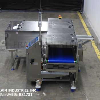 Loma#CW3, inline, heavy weight checkweigher with ram reject roller track section, with ram roller eject system
