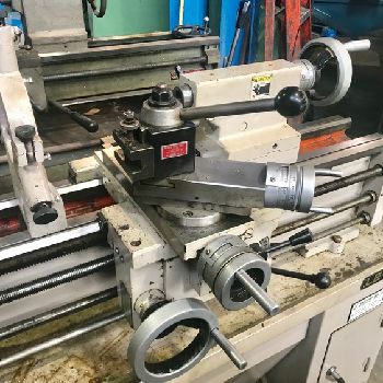 13" x 38Promax#LE-1338, engine lathe, 8 SOCS, in/mm, 3 &amp; 4-jaw chuck, S/R, 1999