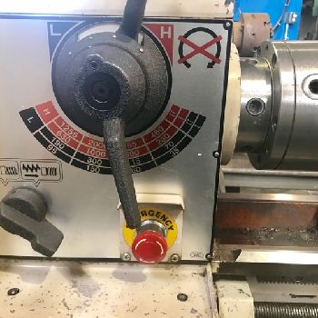 13" x 38Promax#LE-1338, engine lathe, 8 SOCS, in/mm, 3 &amp; 4-jaw chuck, S/R, 1999