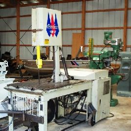 18" x 20Peerless#VB-181C, HD semi-auto,tilt frame, hydraulic bld.tens,5 HP,1-1/4 blade