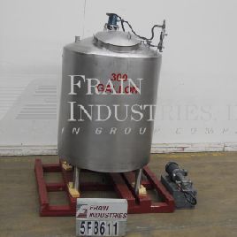 300 gal.Walker, 316 Stainless Steel, full jacketed mix tank, 48" OD x 50 straight wall