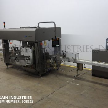 Schubert#TLM, 2-Axis, servo driven, robotic case packing machine designed for use with hooded tray