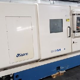 Miyano#BNE-64SY2, Fanuc 18iTB, 8" chuck, 2.57 cap, 2-turret, Y-axis, sub spindle, 2005