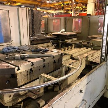 Toyoda#FA-800, 120 ATC,53.1" X,45.2 Y,45.2 Z,6k RPM,#50 tpr,TSC,Fanuc 16iM,â€™06