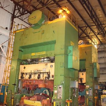 500 Ton,Clearing#SE4-500-144-84, straight side press,28" str,20 SPM,72 SH,14 adj (2 available)