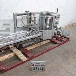 Wexxar#WFT, automatic, inline case erector and bottom tape sealer rated from 5-15 cases per minute