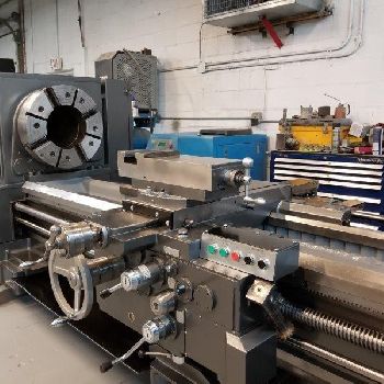 32" x 118Kuraki#LC-12/30, hollow spindle lathe,(2) 4-jaw 24 chucks,in/mm,refurb.’18