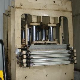 650 Ton,Wemhoner, 65" x 130, down-act,50 DL,37 str,(2) 40 HP,cored platens,#2024