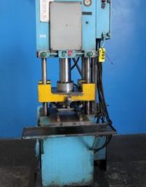 50 Ton, Neff # H50, 4-post hydraulische pers, 12 "slag, 15 DL, 22-1 / 2 x 16-1 / 2 bed, 1988, # 5322