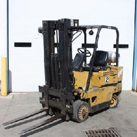 5000 lb.Caterpillar#T50D, forklift, LP, 3 stage mast, hard tire, #64297