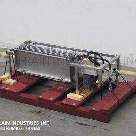 Stainless Steel, 34" wide, rotary paddle sieve topper, with 34 wide x 7 long x 14 deep trough, 12 paddle agitation