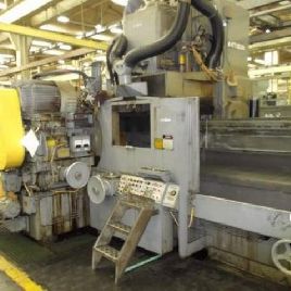 Mattison # 900/400, 24 "x 96,75 HP, husillo de rectificado vertical segmentado 36, aparador hidráulico, 1987