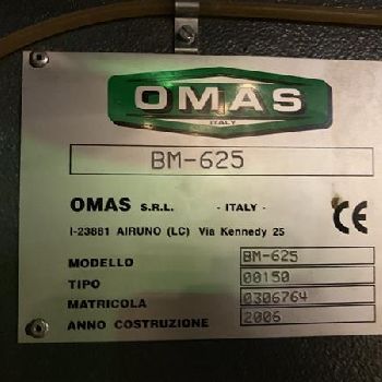 Omas#BM-625, 0.23" diameter,24.4 feed,(10) slides w/changeable V.cams,PLC,2006,S39516