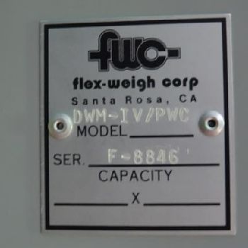 299 lb.Flex-WeightCorp. #PGC1318, 13" x 18 Stainless Steel top, .05 accuracy, w/digital readout, serial #903117, #42577