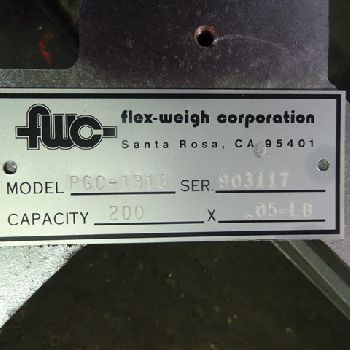 299 lb.Flex-WeightCorp. #PGC1318, 13" x 18 Stainless Steel top, .05 accuracy, w/digital readout, serial #903117, #42577