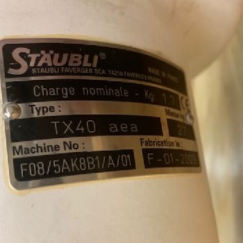 Staubli, TX40, robot with Schunk gripper &amp; CS8C controller, 2009, #103765 (2 available)