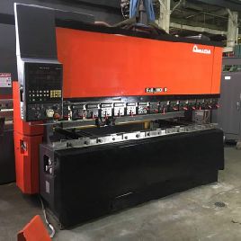 110 Ton,Amada#FBD-1030, CNC hydraulic press brake, 10.2â€™ OA, 106.3" BH, 3.94 stroke, 15.76 throat, NC9-EX CNC