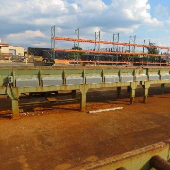 26" x 26Hyd-Mech#H-26A, bandsaw,40-300 FPM,10 HP,32 wheel diameter,25â€™ x 2 x .063 blade,Mitsubishi CNC control,PLC 100,1997