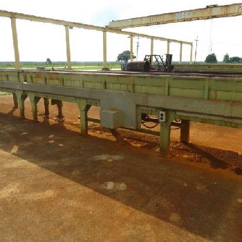 26" x 26Hyd-Mech#H-26A, bandsaw,40-300 FPM,10 HP,32 wheel diameter,25â€™ x 2 x .063 blade,Mitsubishi CNC control,PLC 100,1997