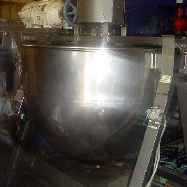 300 gal. De leeindustries, caldera de barrido simple, sin camisa, 5 HP