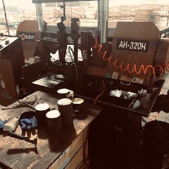 15"Cosen#AH-320A, auto horizontal bandsaw,12.5 round,15 rect,5HP,excellent,2008