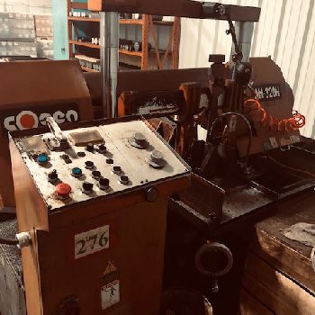 15"Cosen#AH-320A, auto horizontal bandsaw,12.5 round,15 rect,5HP,excellent,2008