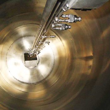 CMS#WH48, continuous, Stainless Steel, coating drum, up to 6750 lbs/hr., mechanical tilting mechanism