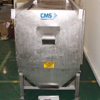 CMS#WH48, continuous, Stainless Steel, coating drum, up to 6750 lbs/hr., mechanical tilting mechanism