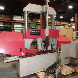 20" x 20Behringer#HBP534GA, auto horizontal band saw, 283 x 2 x .063 blade, 10 HP, serial #605356, 2005, #13226J