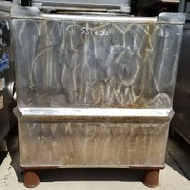 300 gal.HB Fuller, Stainless Steel tote, 41" diameter, 41 Lx41 H, heating coil pipe, portable