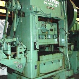 150 toneladas, Minster # P2-150-48, carrera de 2 ", 22 SH, cama de 48 x 40, SRF, 100-200 SPM, 1968, # 5308