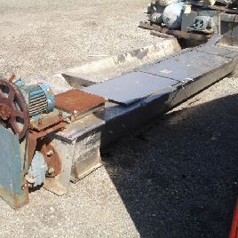 10 "átmérőjű x 11 'hosszú, összekötő szalagú, csavaros szállítószalag, rozsdamentes acél, 3–9 hangú rés, 2 lóerő, 575 V., # 34089