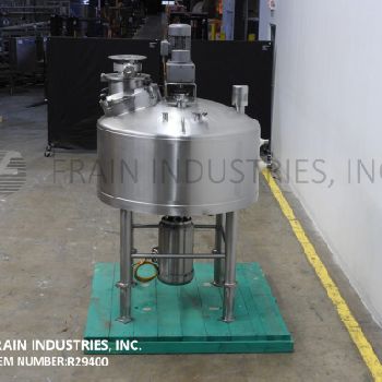 Walker#MT-201, 100 gallon, 316L Stainless Steel jacketed/insulated liquefier, 21" OD top man way with flip up bolt down cover