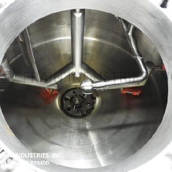 Walker#MT-201, 100 gallon, 316L Stainless Steel jacketed/insulated liquefier, 21" OD top man way with flip up bolt down cover